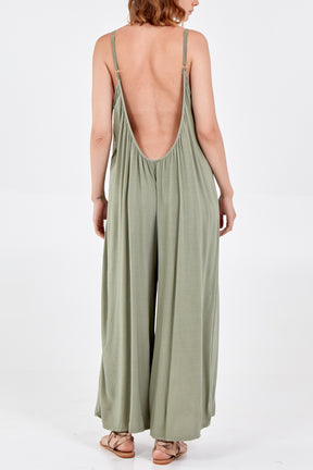 Wide Leg Strappy Jumpsuit