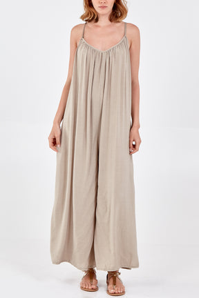 Wide Leg Strappy Jumpsuit