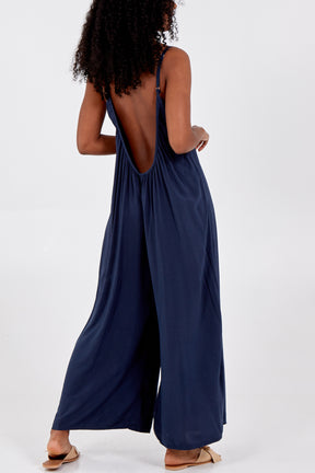 Wide Leg Strappy Jumpsuit