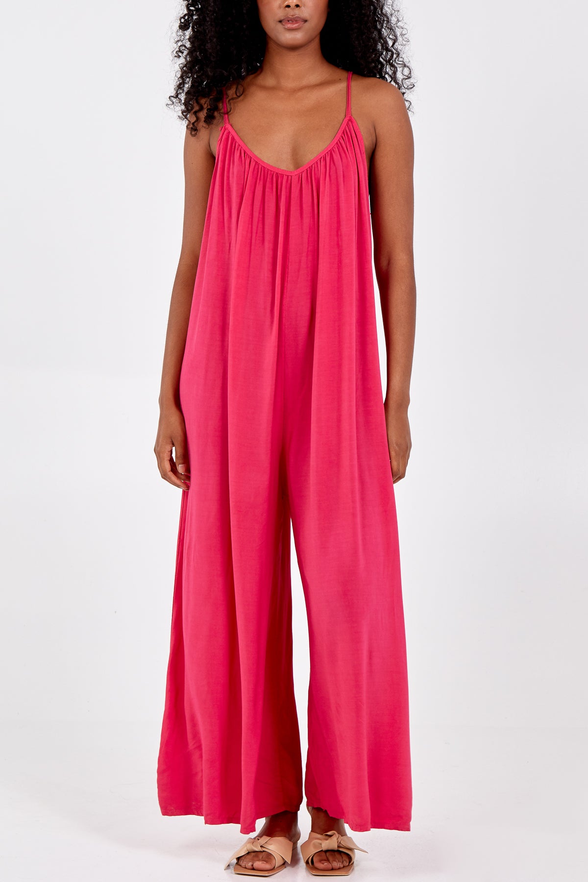 Wide Leg Strappy Jumpsuit