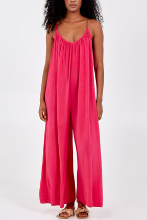 Wide Leg Strappy Jumpsuit