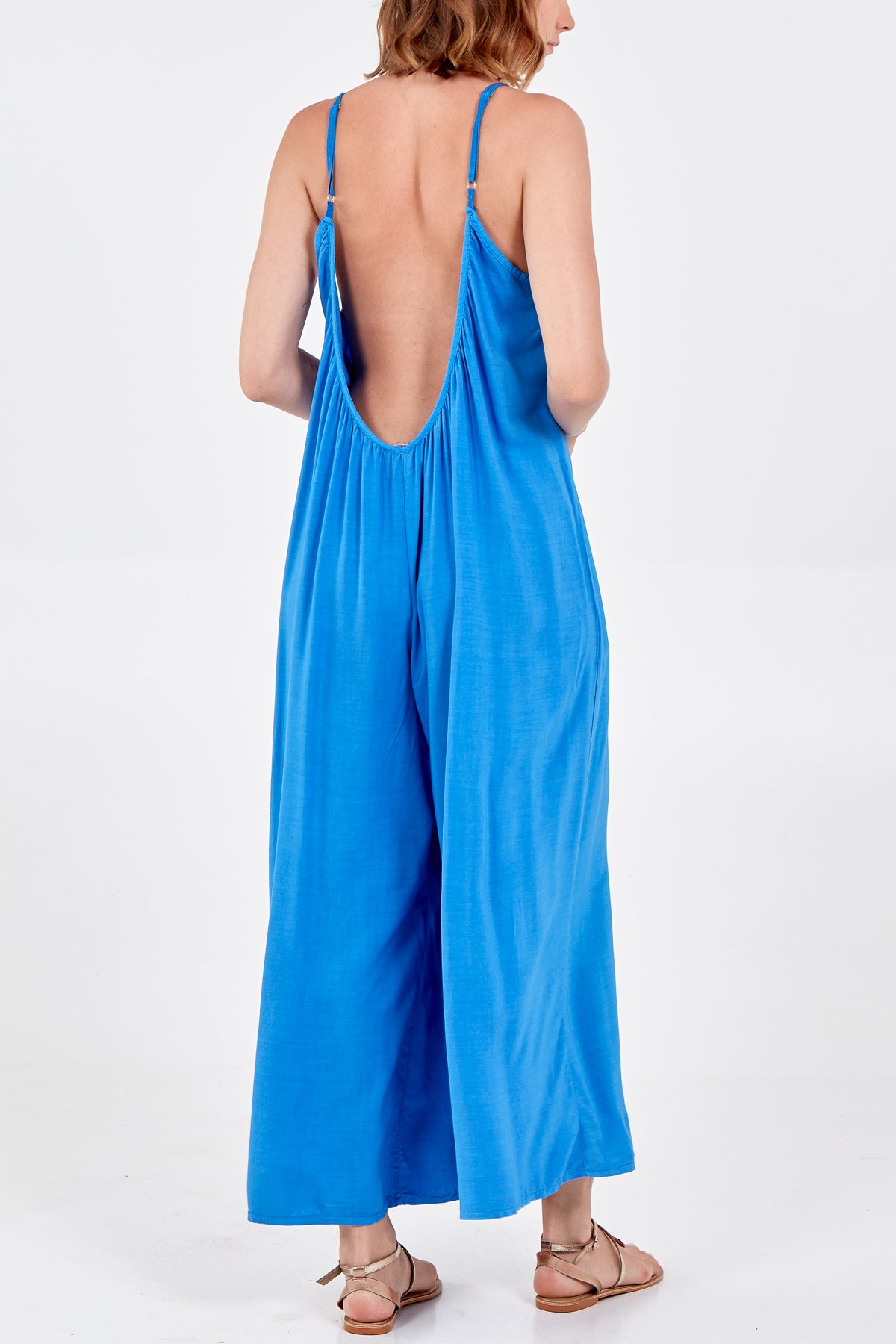 Wide Leg Strappy Jumpsuit