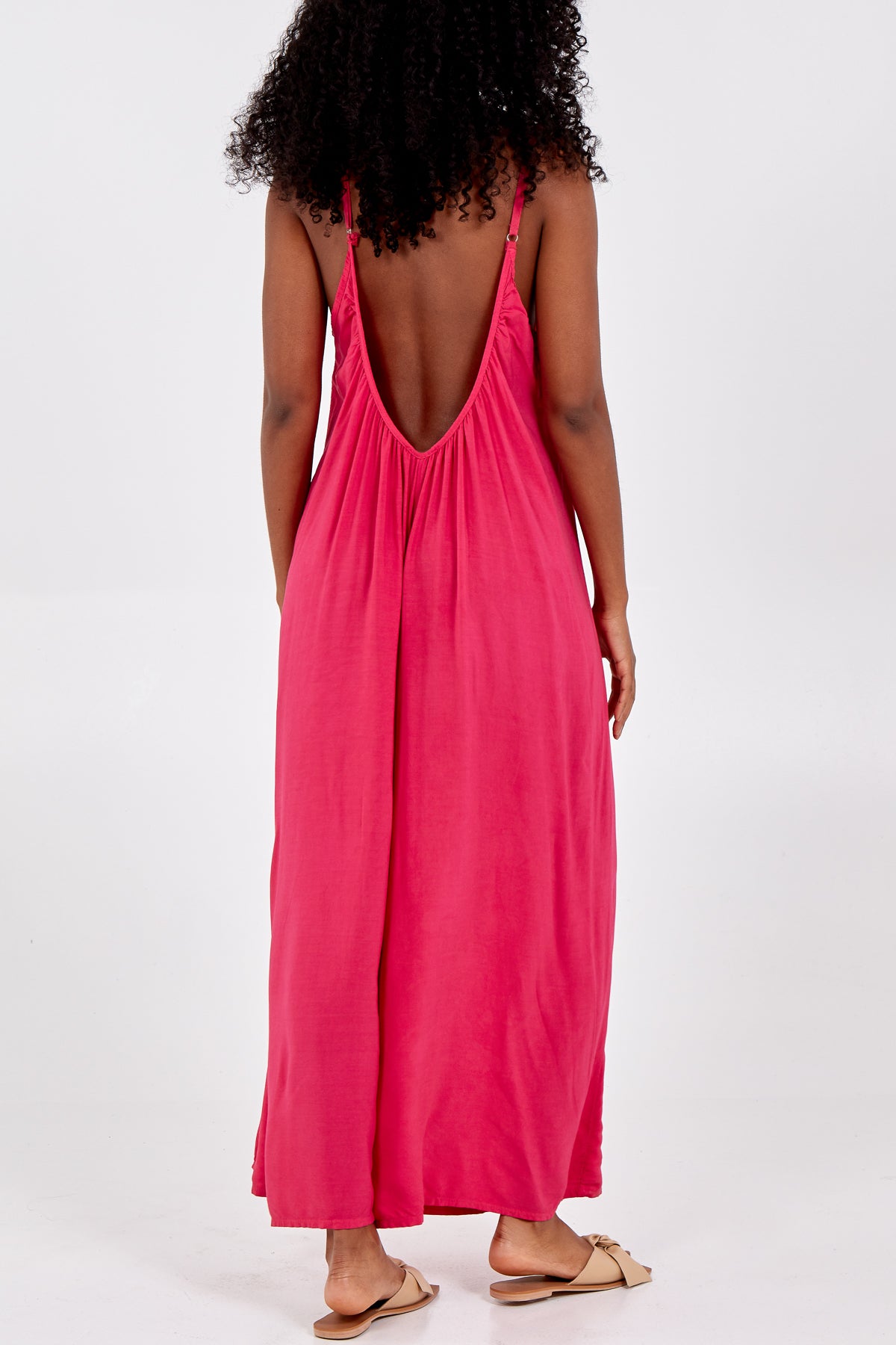 Wide Leg Strappy Jumpsuit