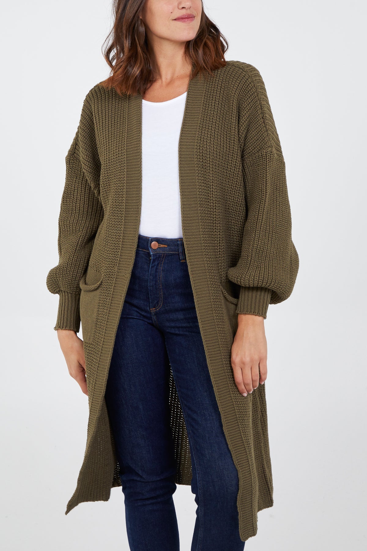 Edge To Edge Knitted Long Cardigan