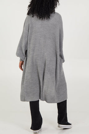 Edge To Edge Knitted Long Cardigan