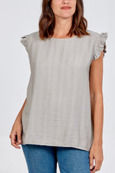 Linen Look Top Back Button