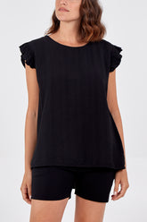 Linen Look Top Back Button