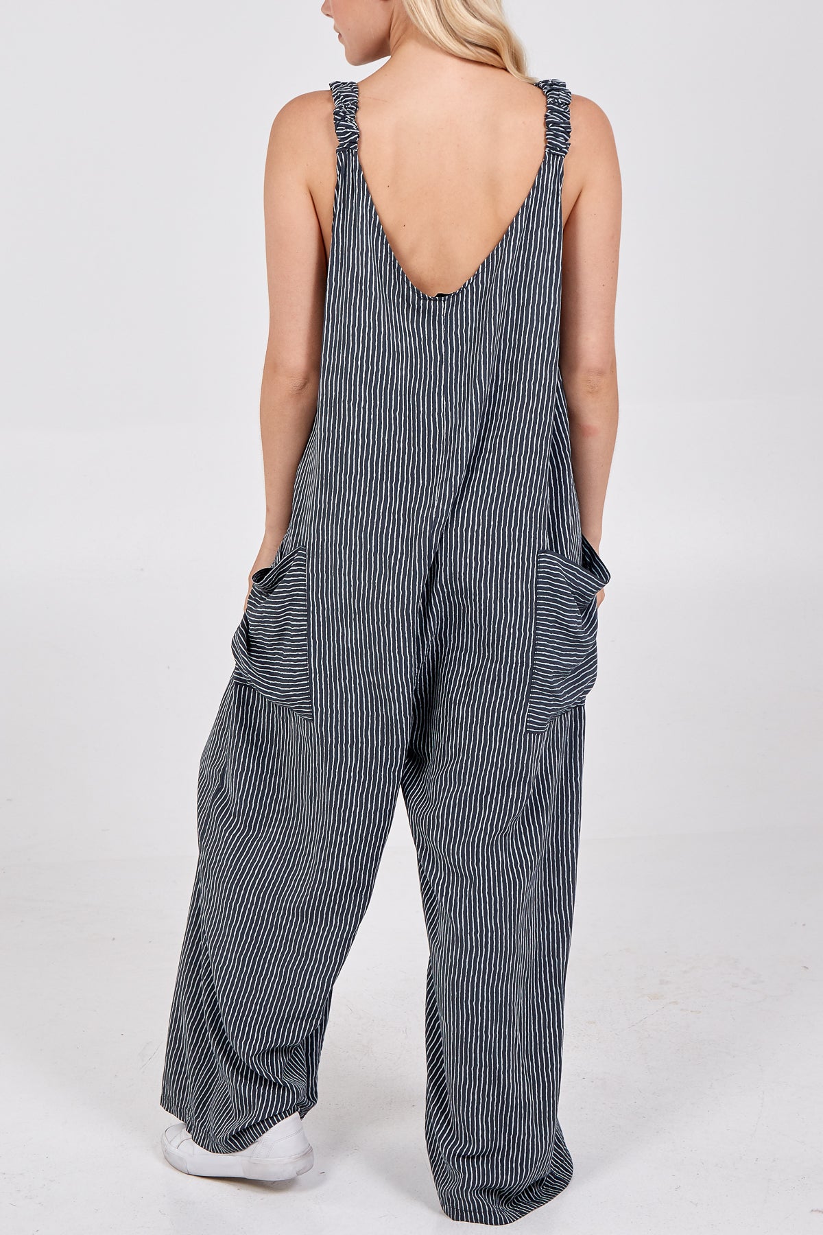 Stripe Two Pocket Jumpsuit
