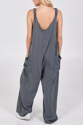 Stripe Two Pocket Jumpsuit