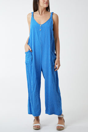 Stripe Two Pocket Jumpsuit
