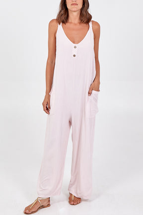 Stripe Two Pocket Jumpsuit