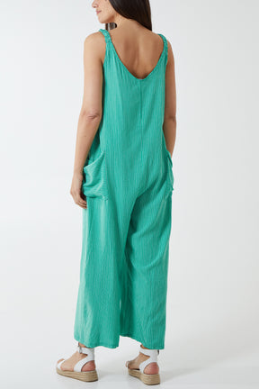 Stripe Two Pocket Jumpsuit