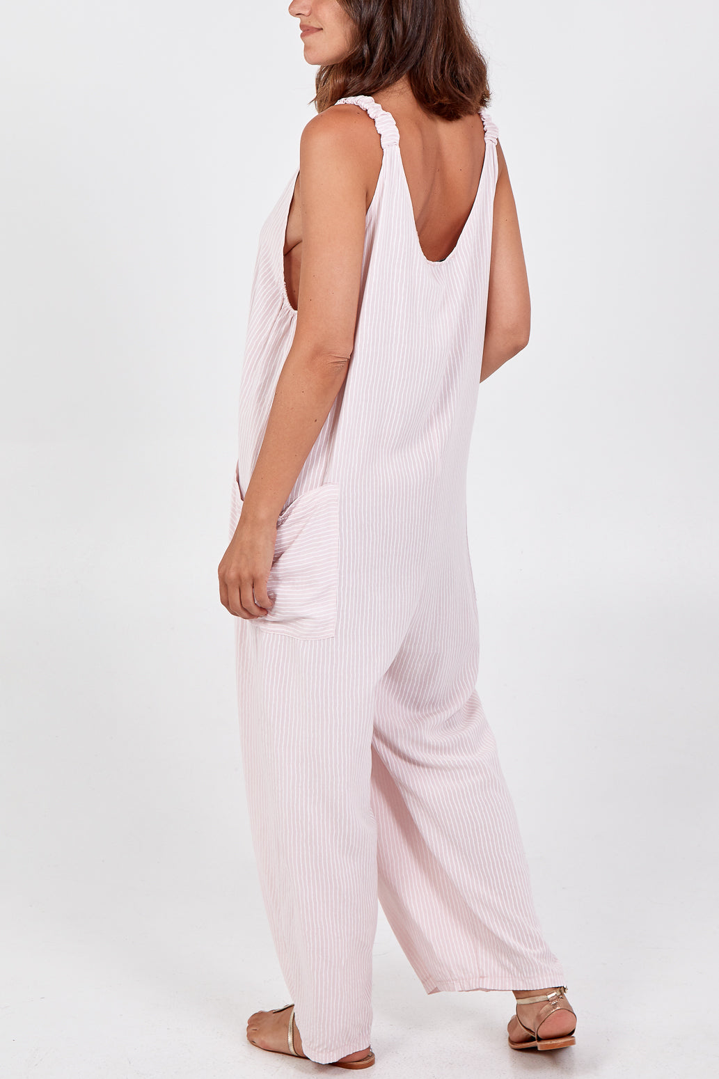 Stripe Two Pocket Jumpsuit