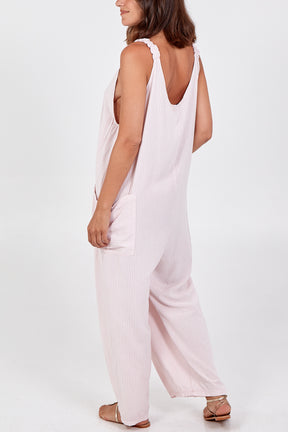 Stripe Two Pocket Jumpsuit