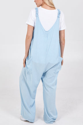 Stripe Two Pocket Jumpsuit