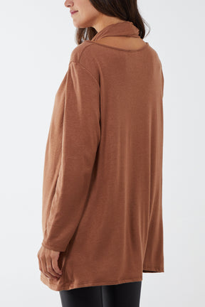 Wrap Around Long Sleeve Top