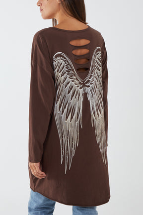 Ripped Angel Wing Top