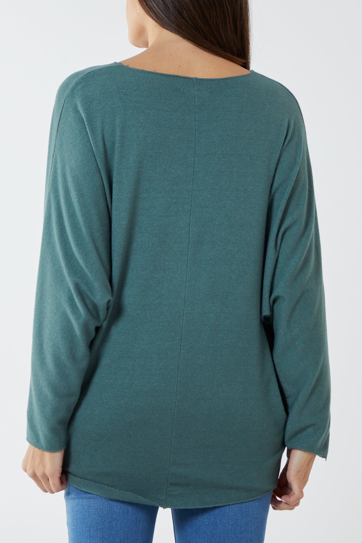 Scoop Neck long Sleeve Glitter Star Fine Knit Jumper