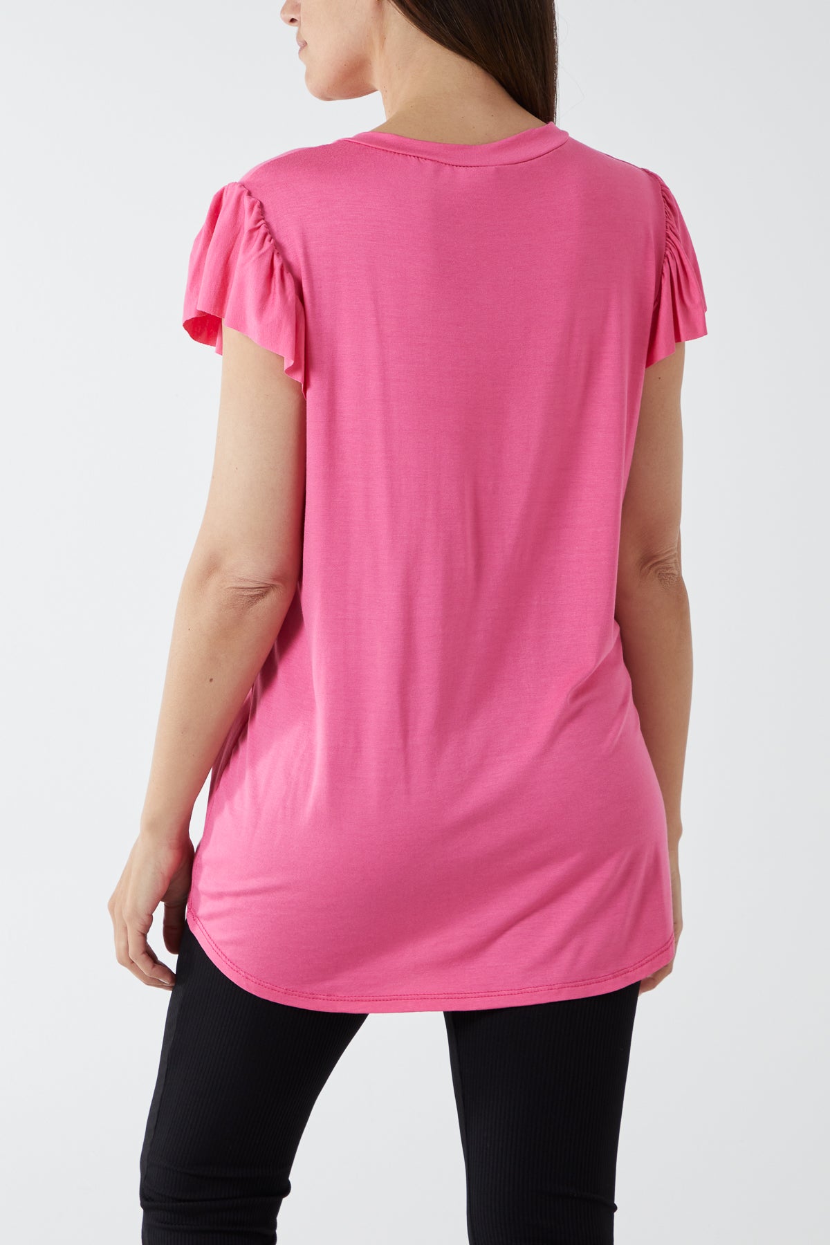 Frill Capped Sleeve Star T-Shirt