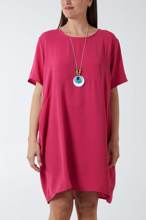 Cocoon Necklace Midi Dress