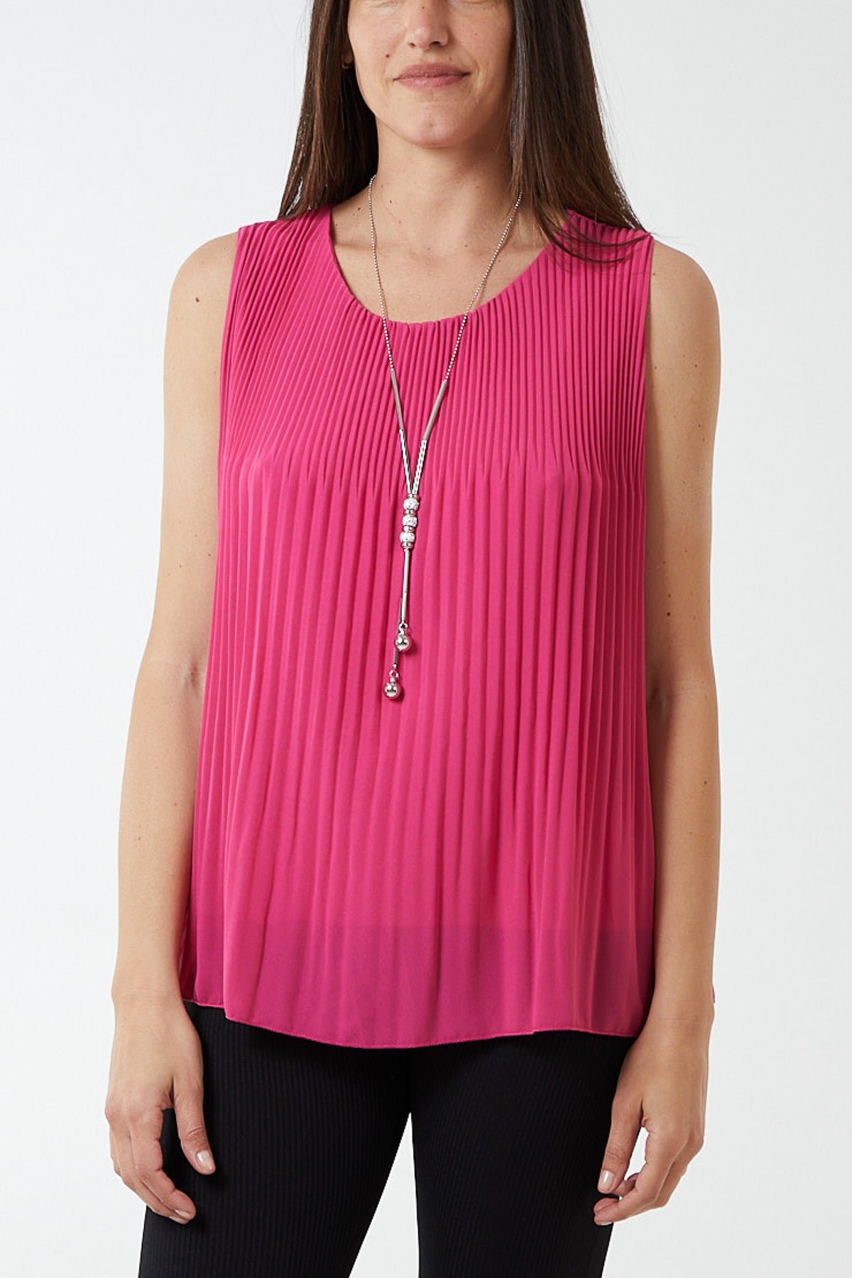 Pleated Necklace Vest