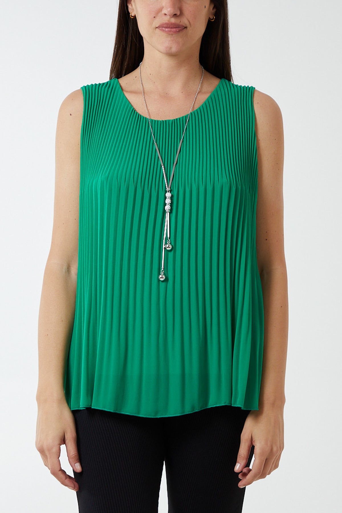 Pleated Necklace Vest