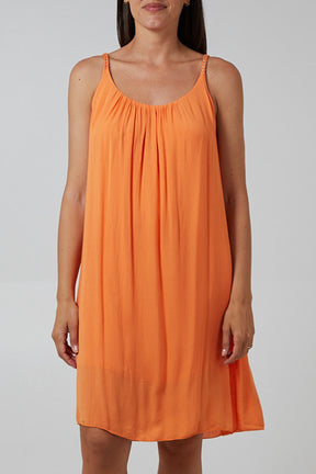 Plaited Strap Cami Shift Dress
