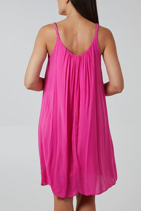 Plaited Strap Cami Shift Dress