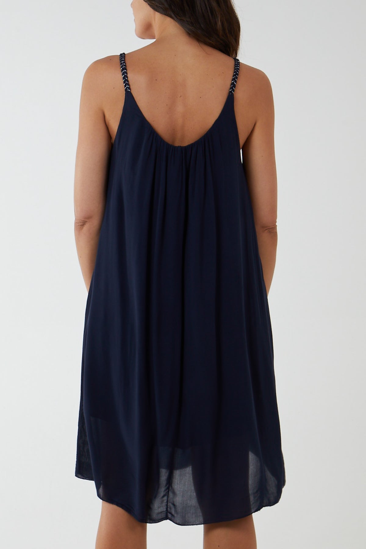 Plaited Strap Cami Shift Dress