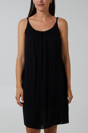 Plaited Strap Cami Shift Dress