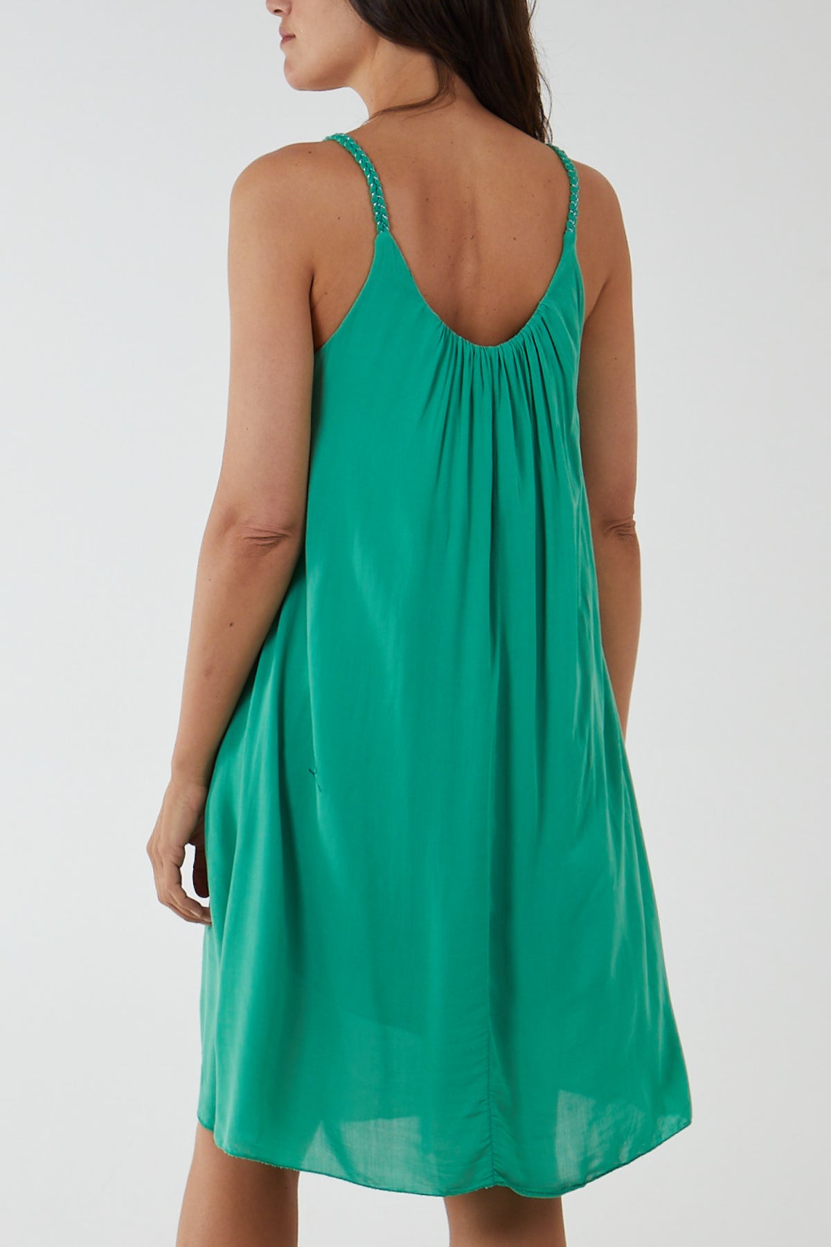 Plaited Strap Cami Shift Dress