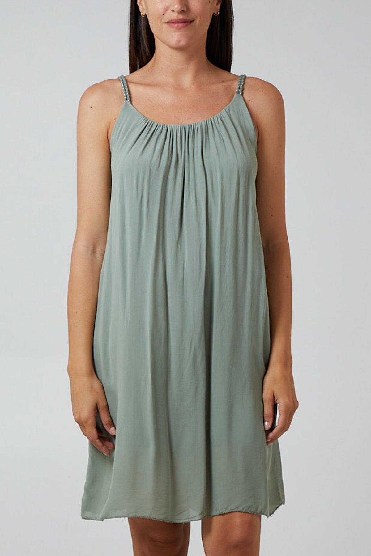 Plaited Strap Cami Shift Dress