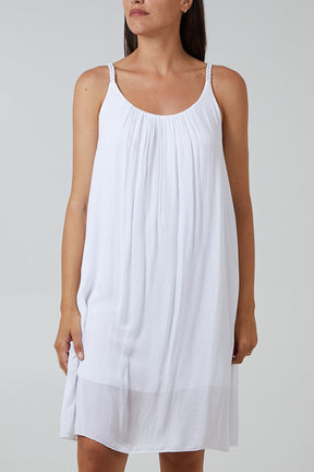 Plaited Strap Cami Shift Dress