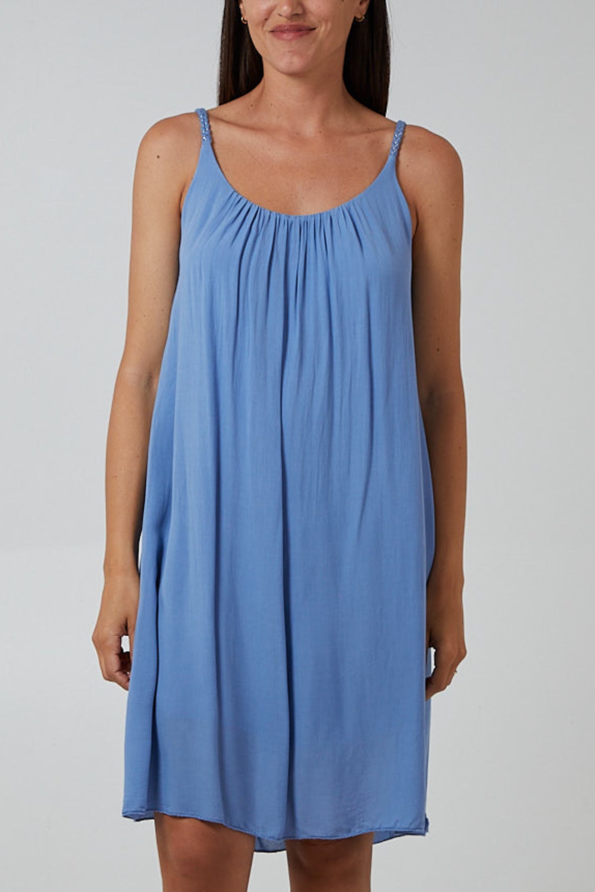 Plaited Strap Cami Shift Dress