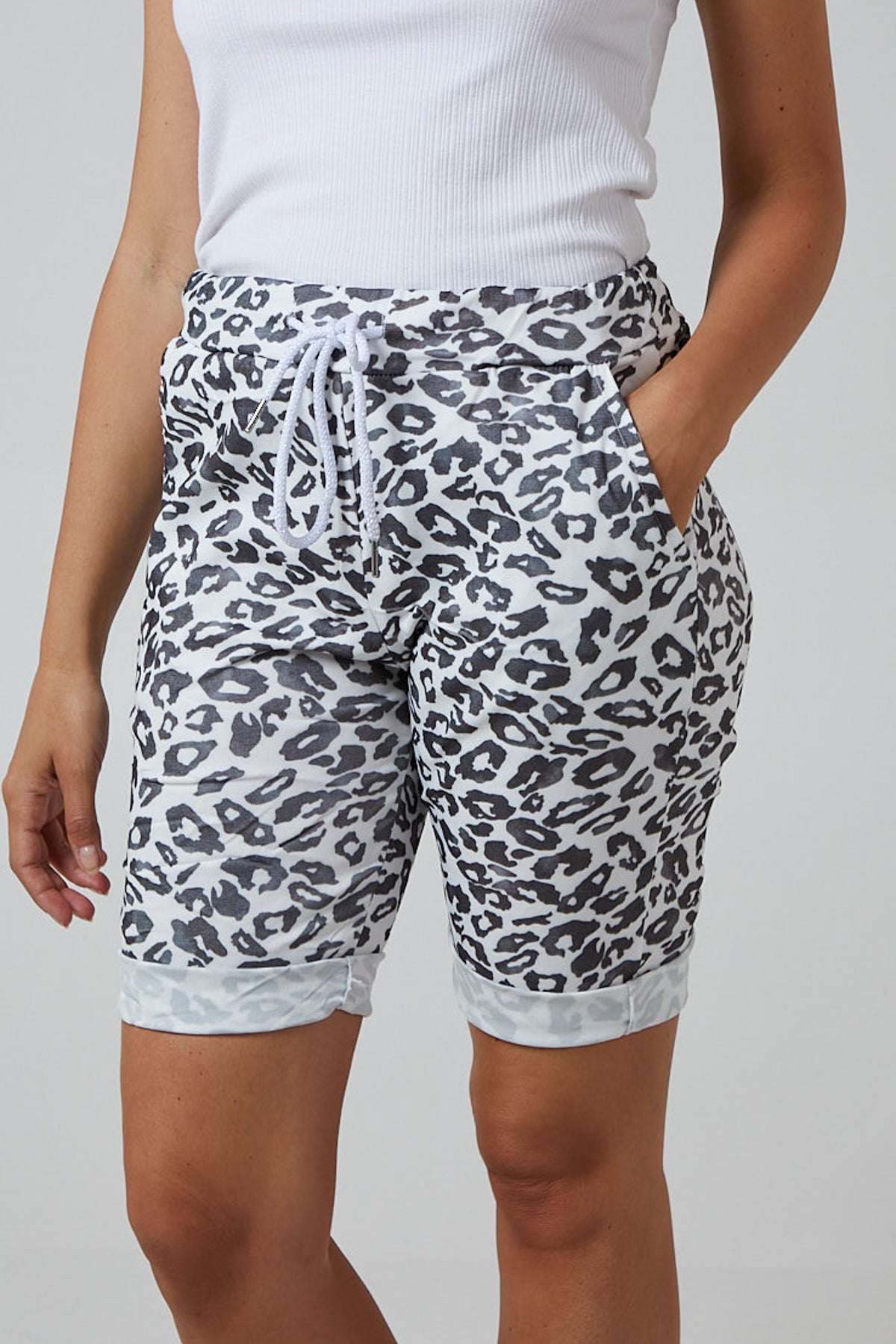 Leopard Print Super Stretch Shorts