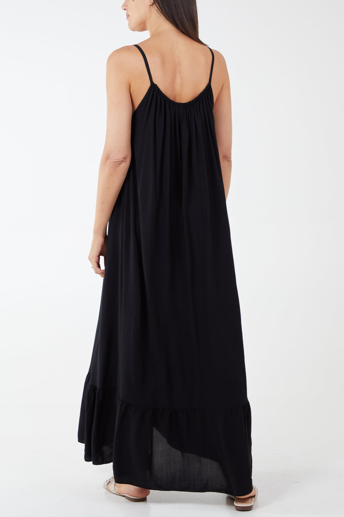 Cami Strap Relaxed Tiered Maxi Dress