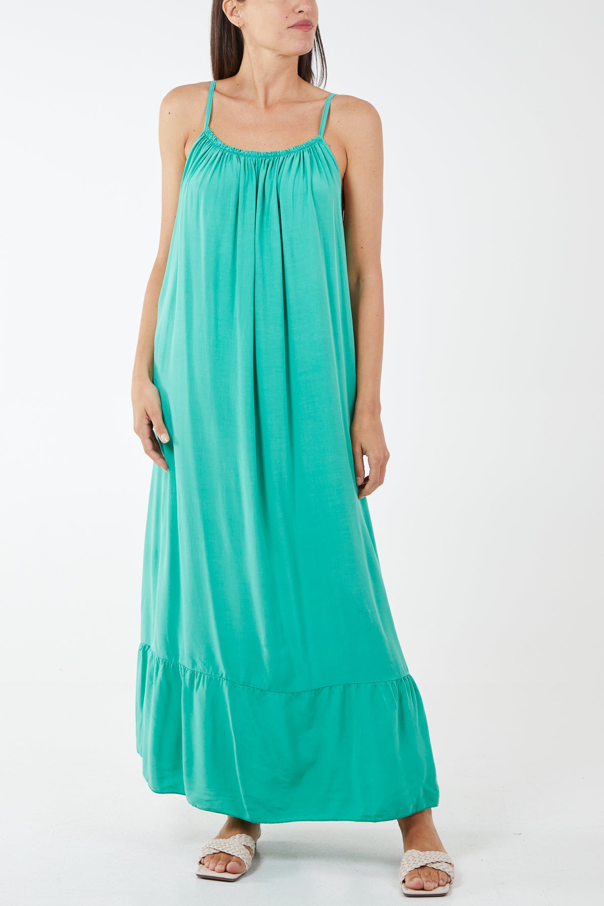 Cami Strap Relaxed Tiered Maxi Dress