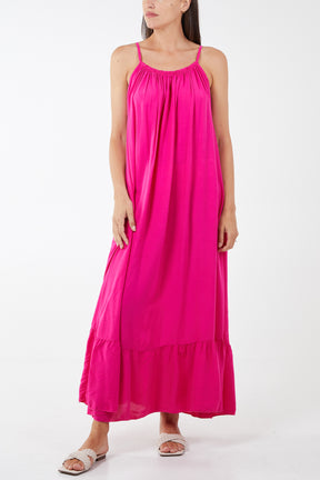 Cami Strap Relaxed Tiered Maxi Dress