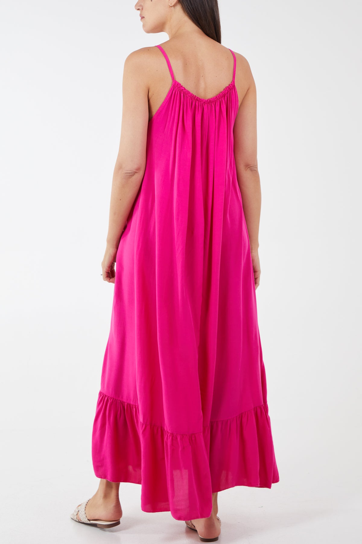 Cami Strap Relaxed Tiered Maxi Dress