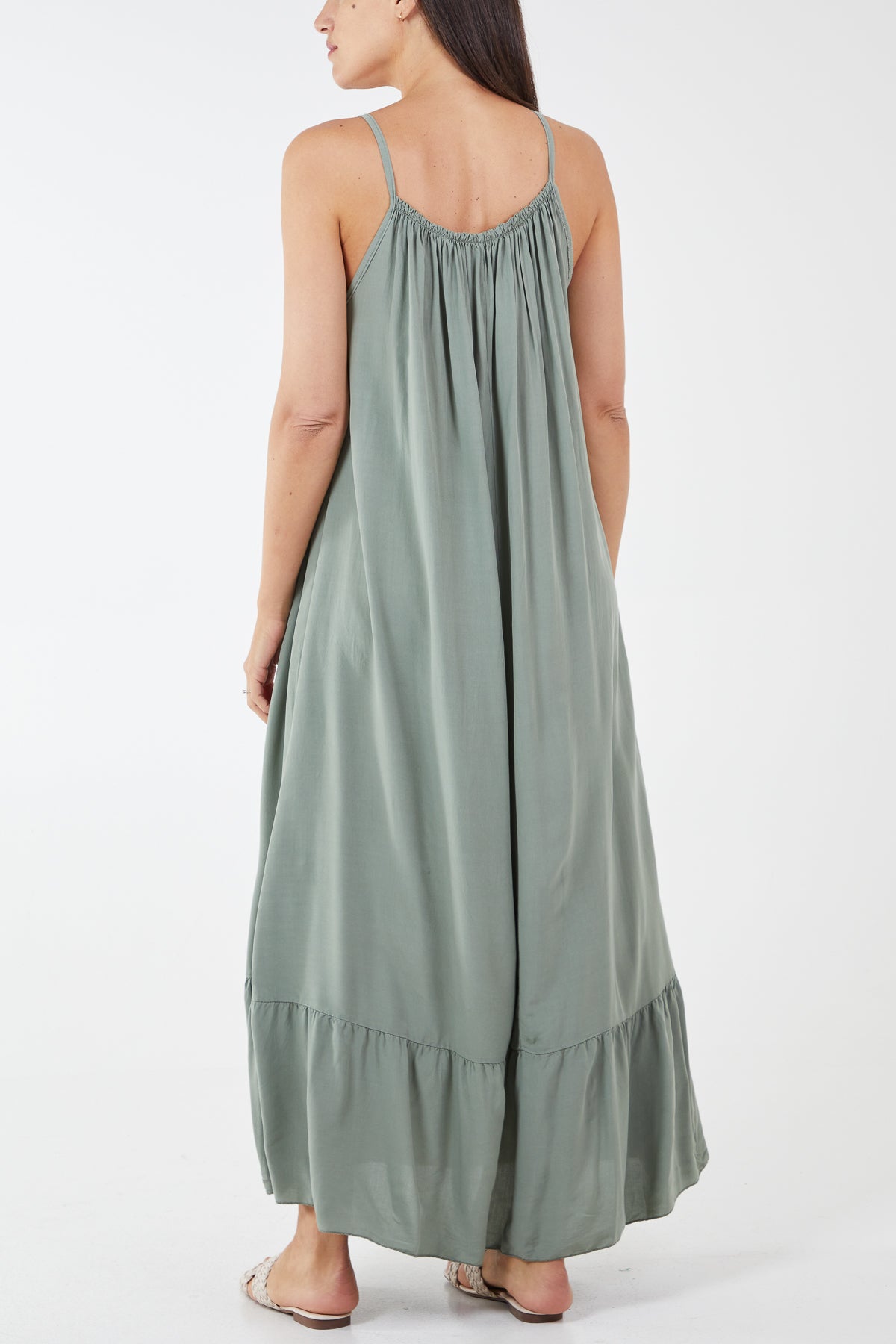 Cami Strap Relaxed Tiered Maxi Dress