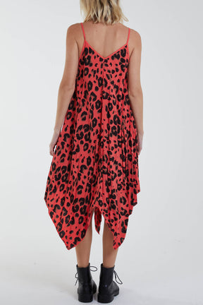 Hanky Hem Leopard Print Dress