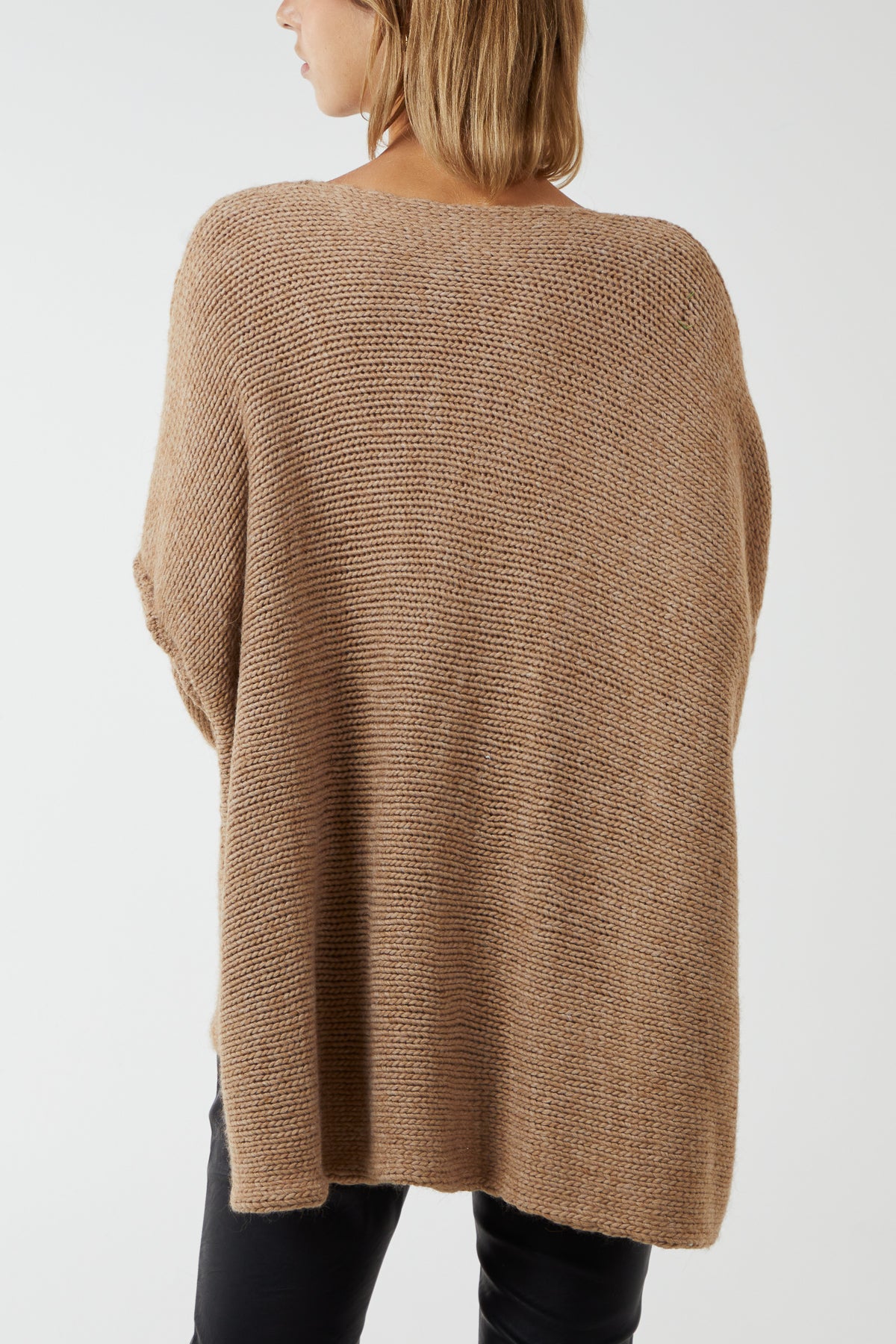 Exposed Seams Deconstructed Pocket Oversized Jumper