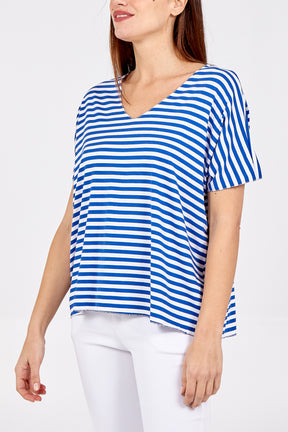 V-Neck Stripe T-Shirt