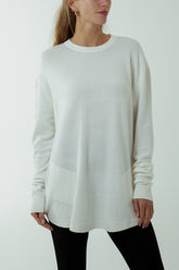 Pocket Crew Neck Oversized Jumper