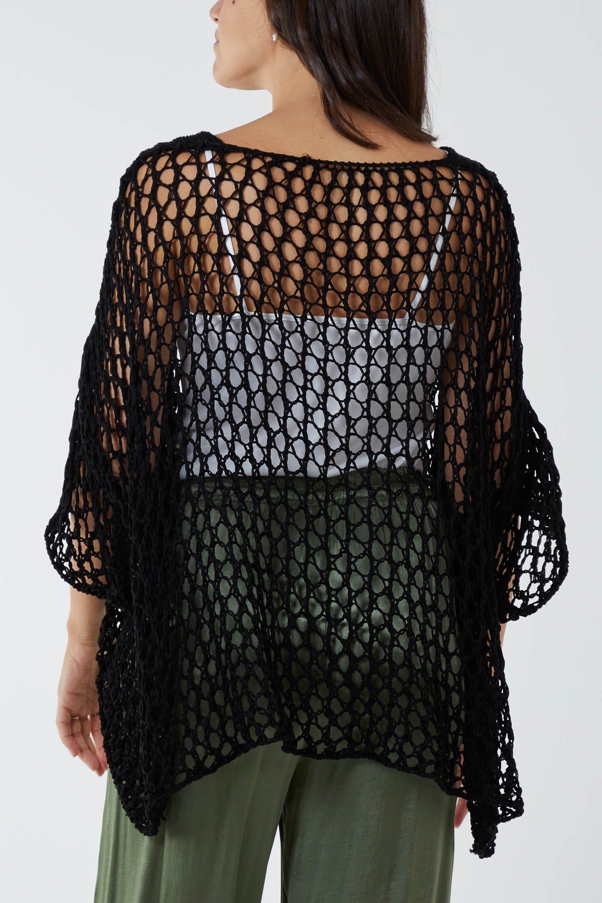 Oversized Cotton Crochet Jumper