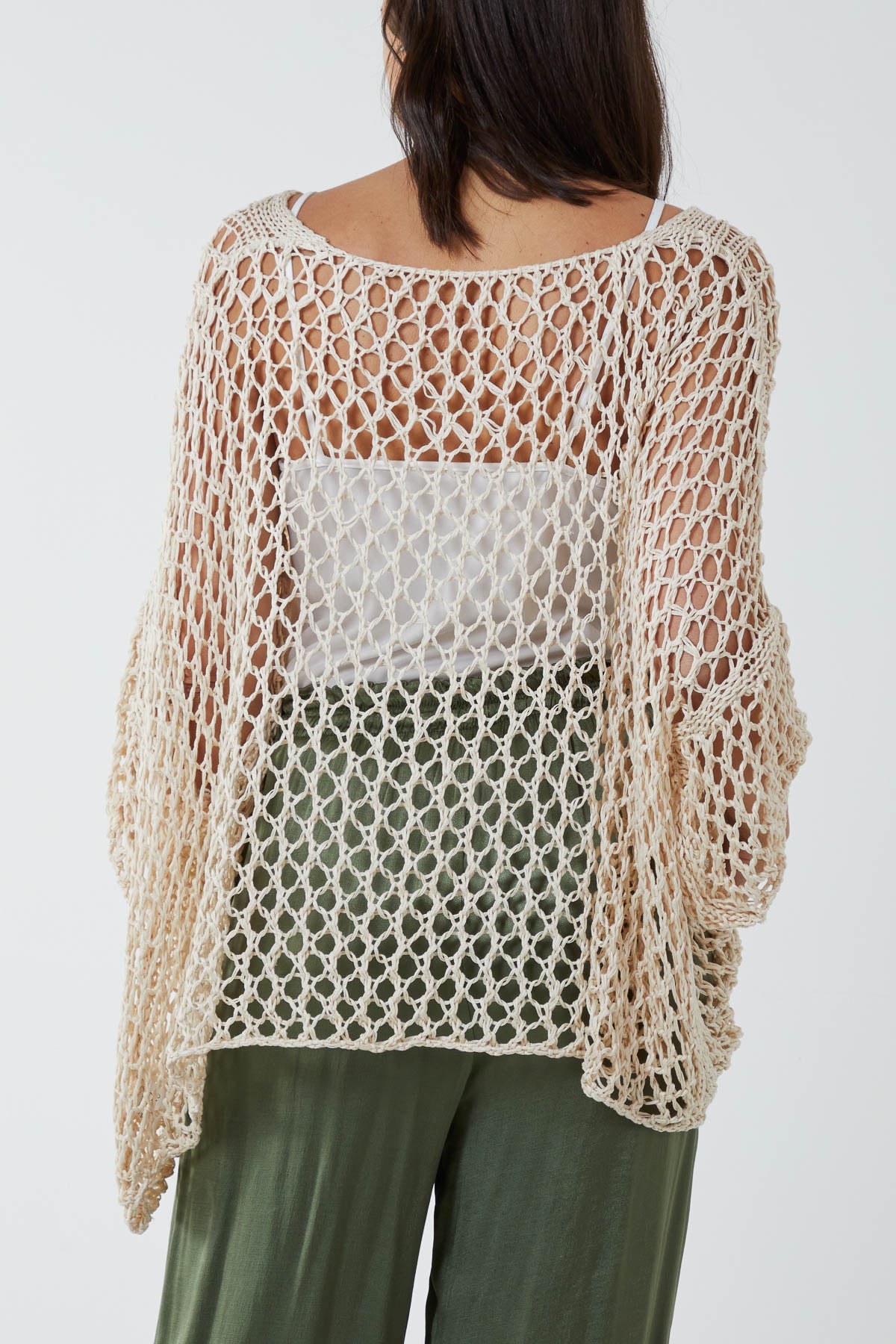 Oversized Cotton Crochet Jumper