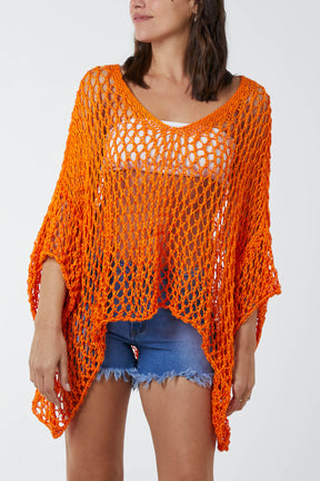 Oversized Cotton Crochet Jumper