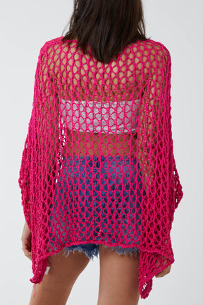 Oversized Cotton Crochet Jumper