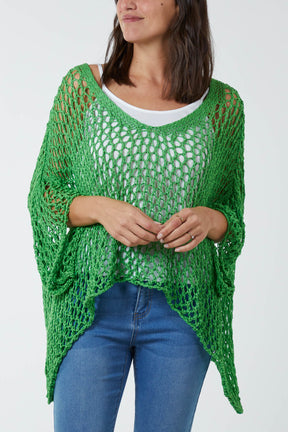 Oversized Cotton Crochet Jumper