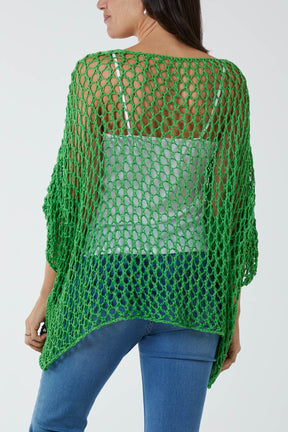 Oversized Cotton Crochet Jumper